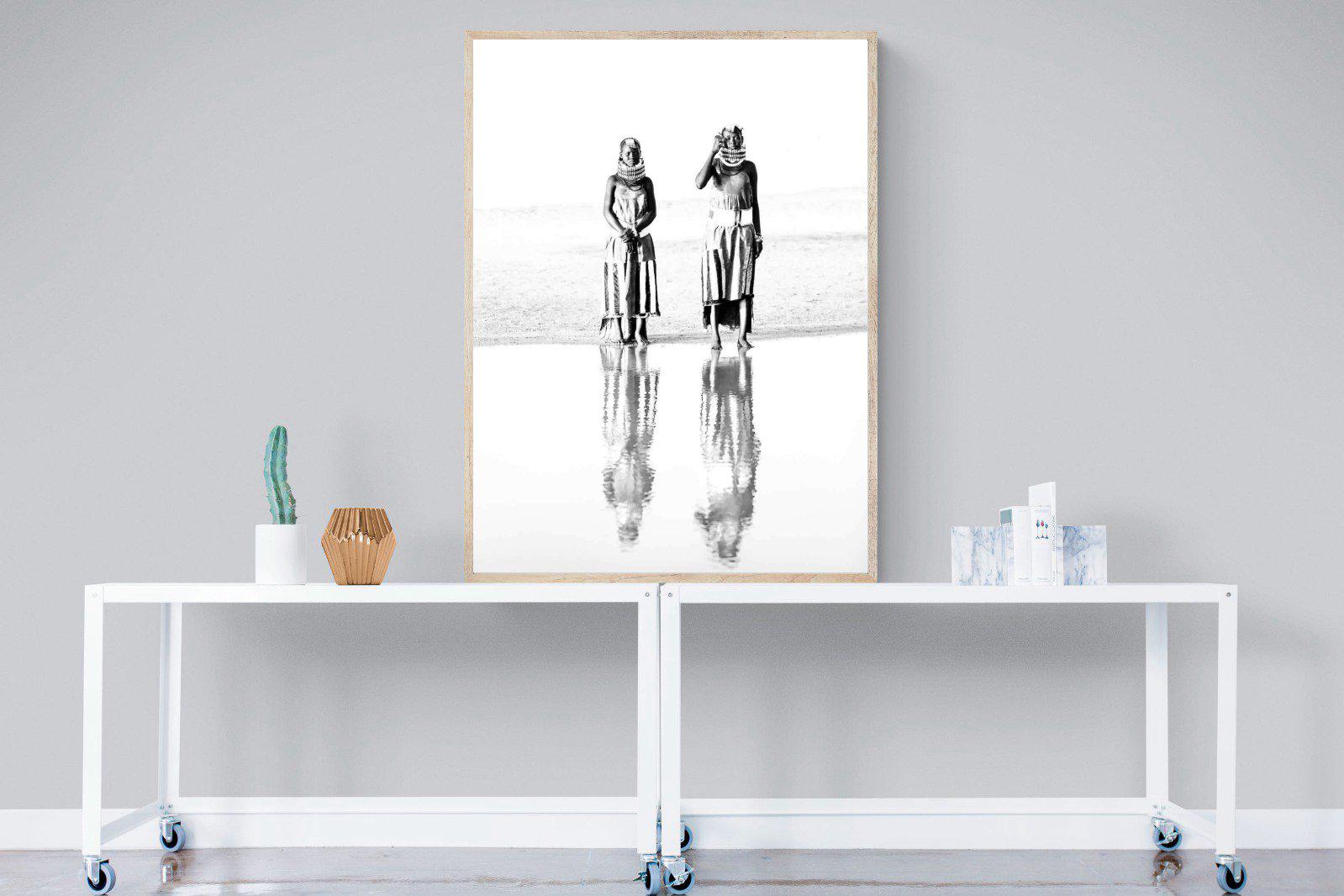 Turkana Tribespeople-Wall_Art-90 x 120cm-Mounted Canvas-Wood-Pixalot