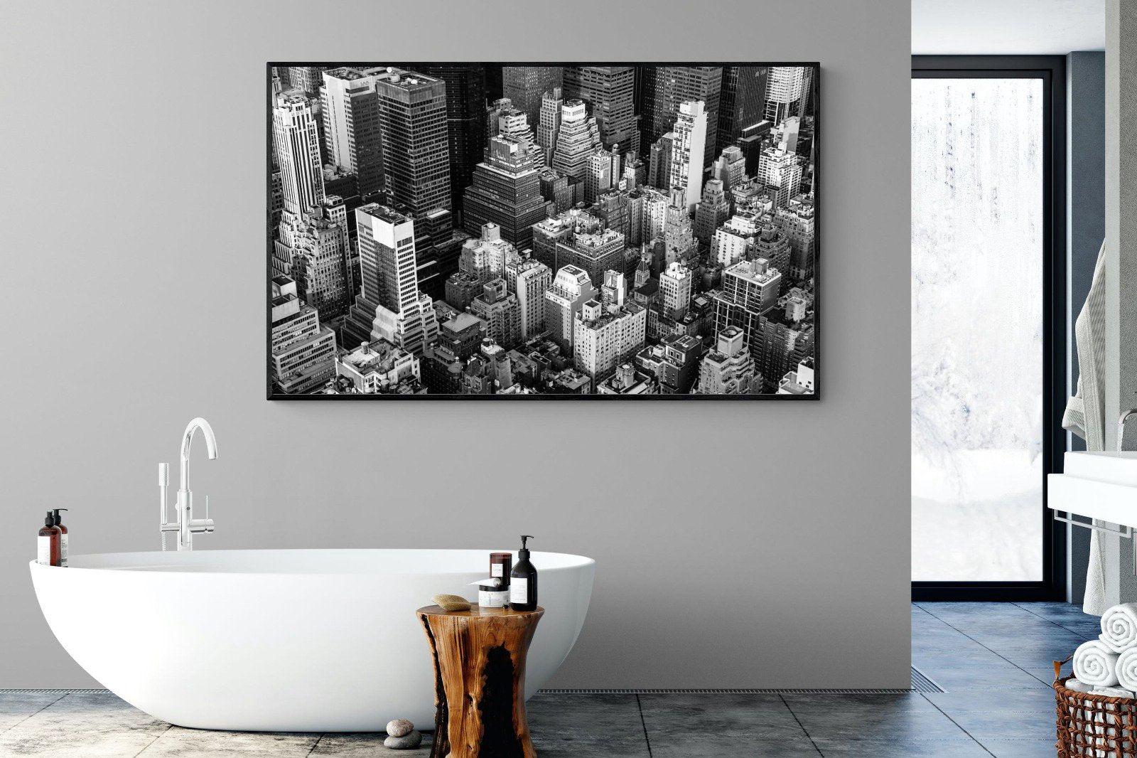 Vintage NYC-Wall_Art-180 x 110cm-Mounted Canvas-Black-Pixalot