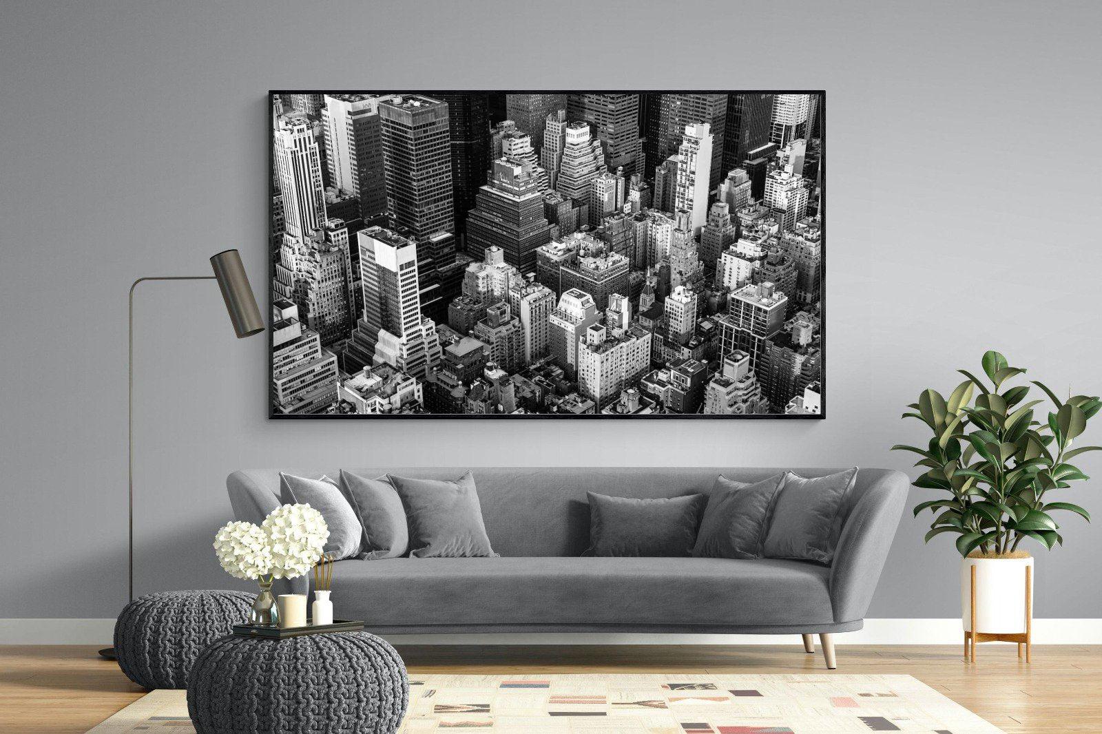 Vintage NYC-Wall_Art-220 x 130cm-Mounted Canvas-Black-Pixalot