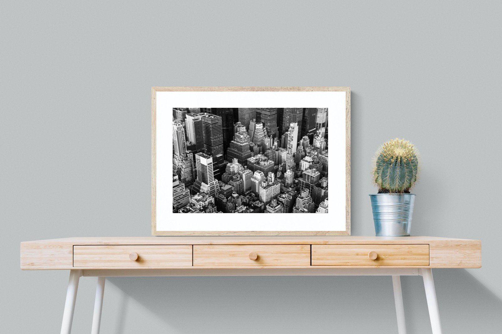 Vintage NYC-Wall_Art-80 x 60cm-Framed Print-Wood-Pixalot