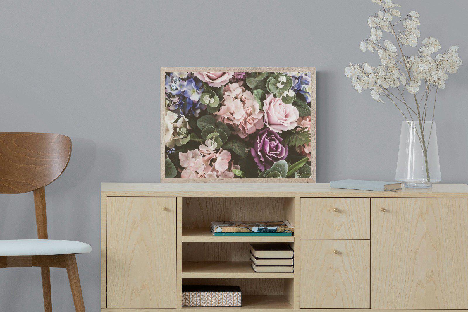 Vintage Roses-Wall_Art-60 x 45cm-Mounted Canvas-Wood-Pixalot