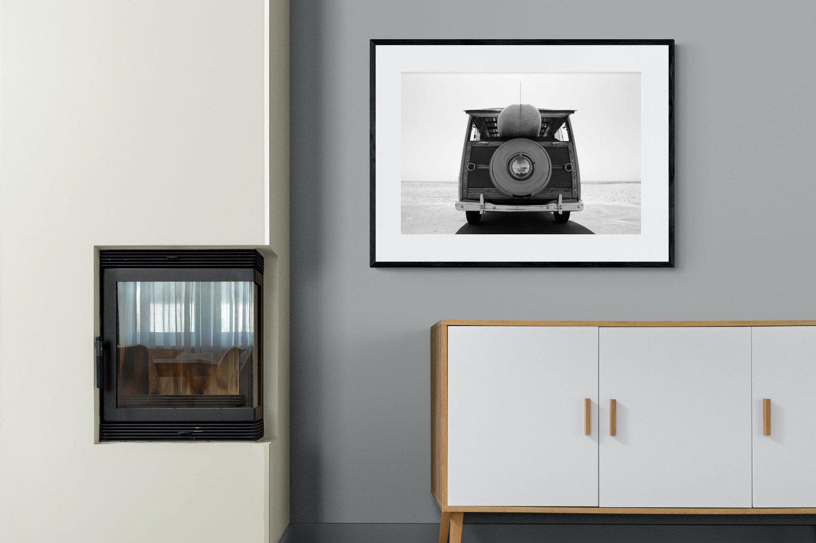 Vintage Surf-Wall_Art-100 x 75cm-Framed Print-Black-Pixalot