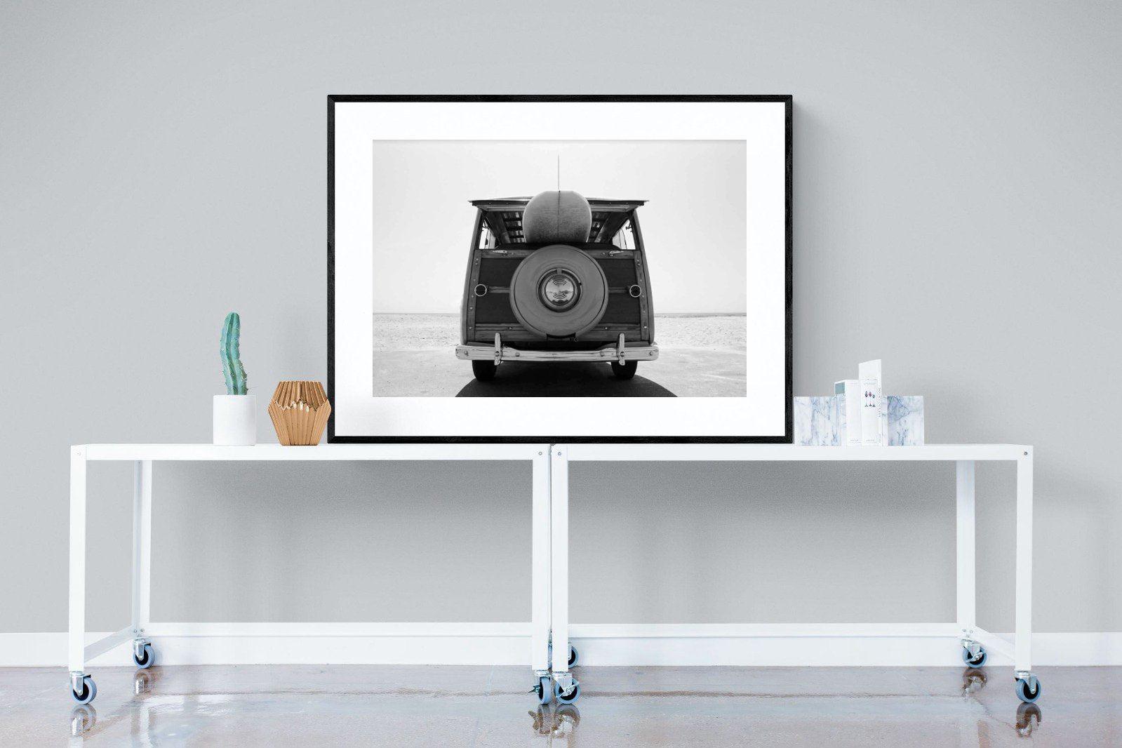Vintage Surf-Wall_Art-120 x 90cm-Framed Print-Black-Pixalot