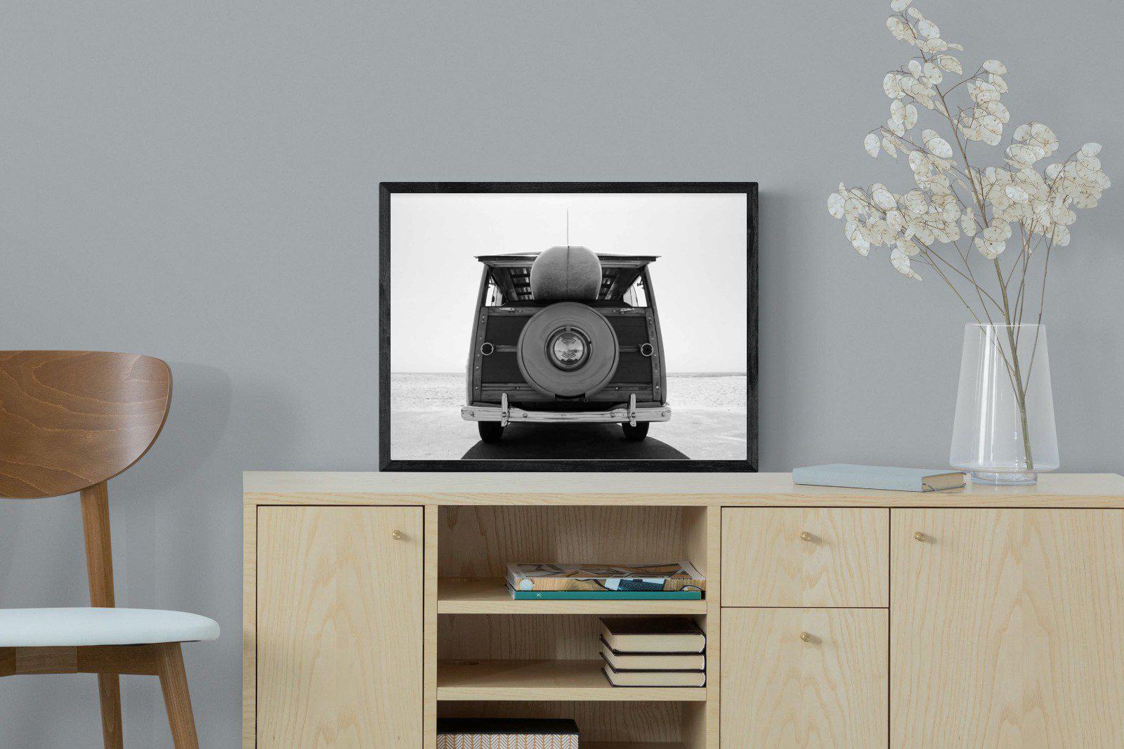 Vintage Surf-Wall_Art-60 x 45cm-Mounted Canvas-Black-Pixalot