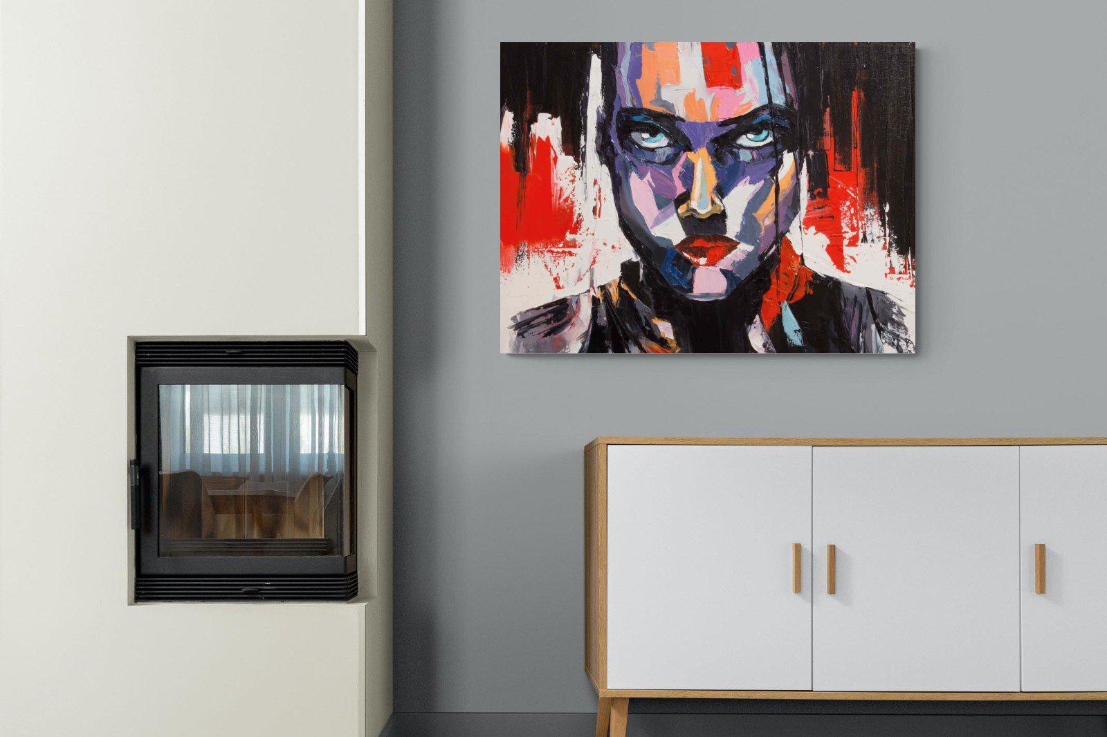 Vivid Girl-Wall_Art-100 x 75cm-Mounted Canvas-No Frame-Pixalot