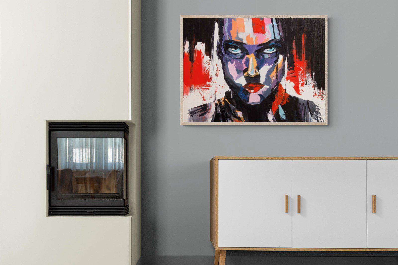 Vivid Girl-Wall_Art-100 x 75cm-Mounted Canvas-Wood-Pixalot