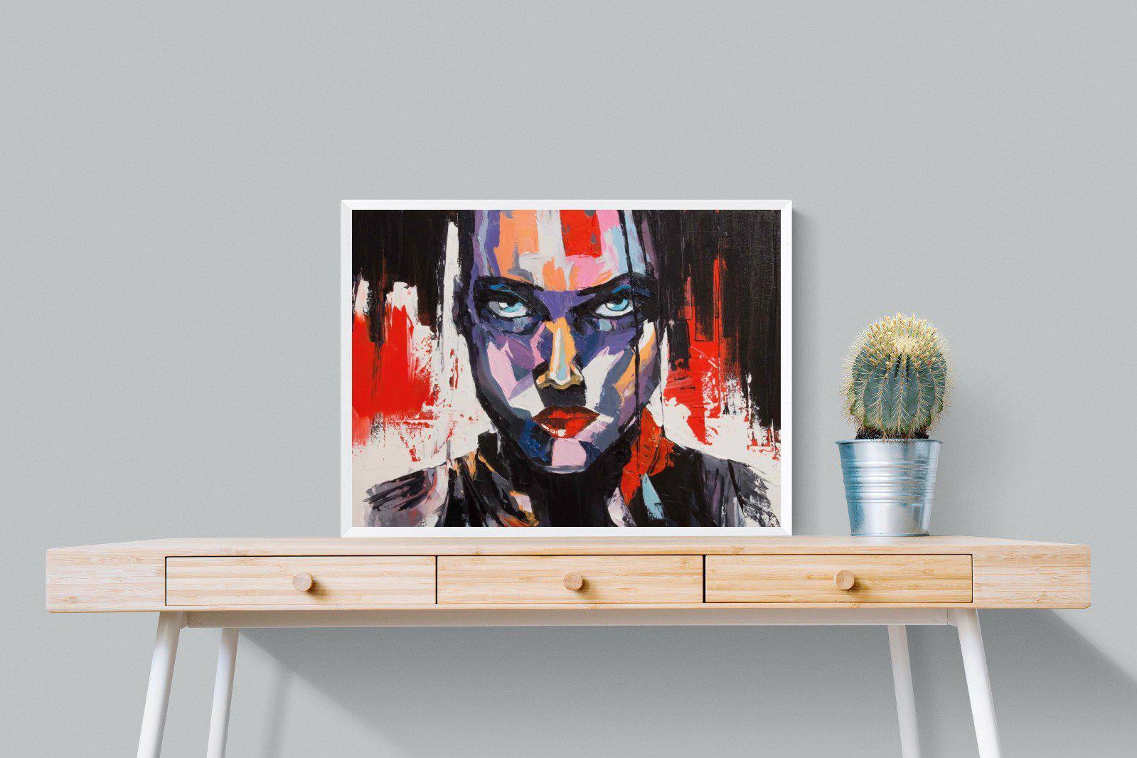 Vivid Girl-Wall_Art-80 x 60cm-Mounted Canvas-White-Pixalot