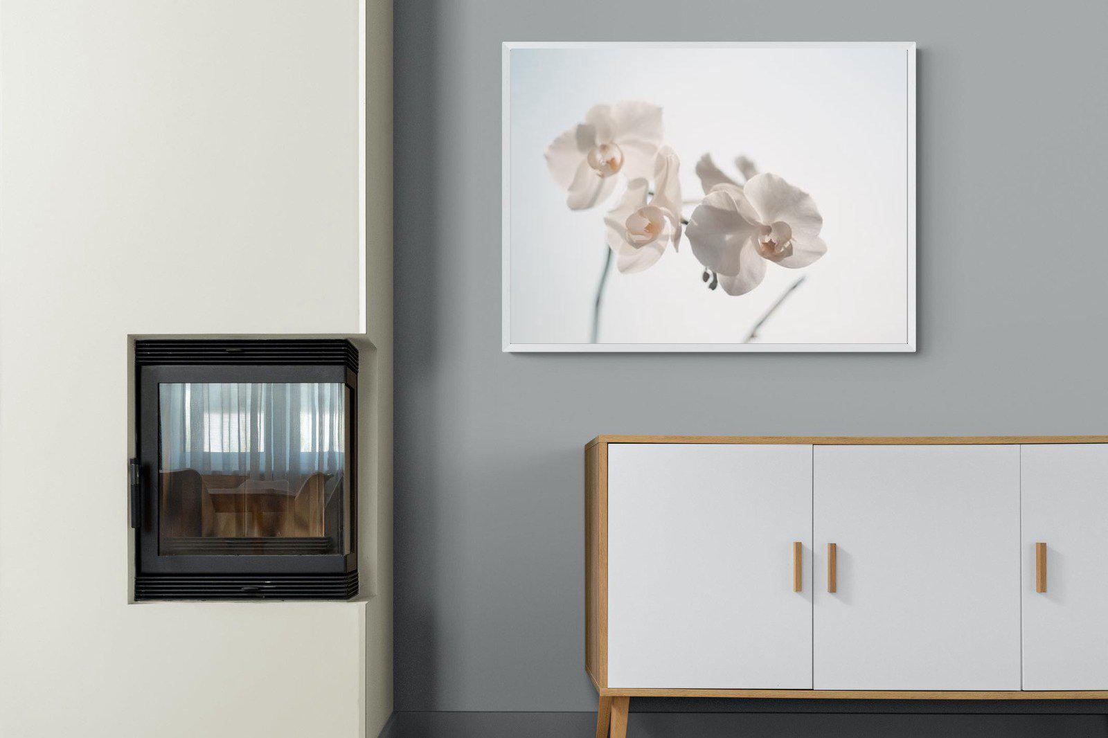 White Moth Orchid-Wall_Art-100 x 75cm-Mounted Canvas-White-Pixalot
