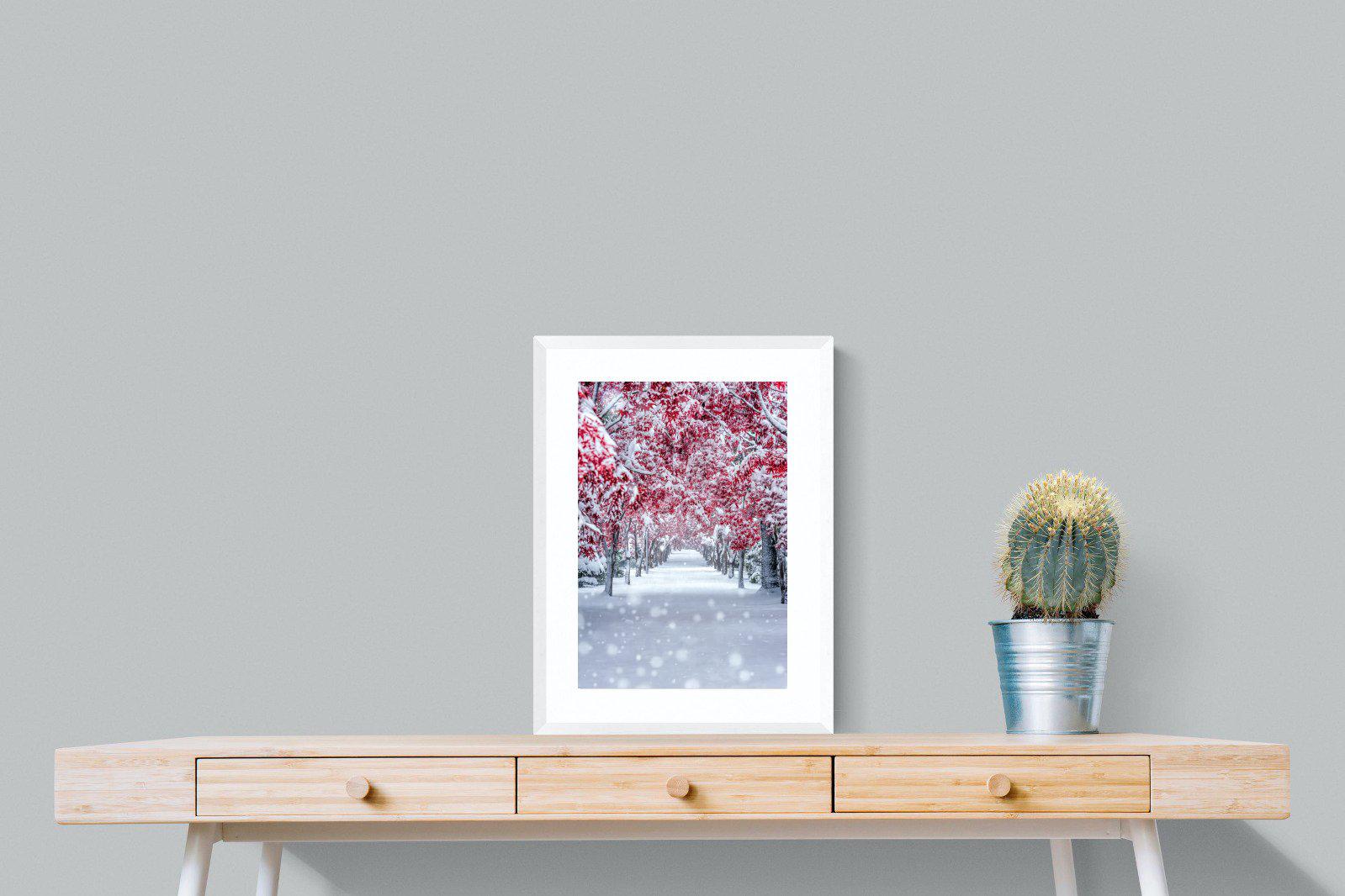 White On Red-Wall_Art-45 x 60cm-Framed Print-White-Pixalot
