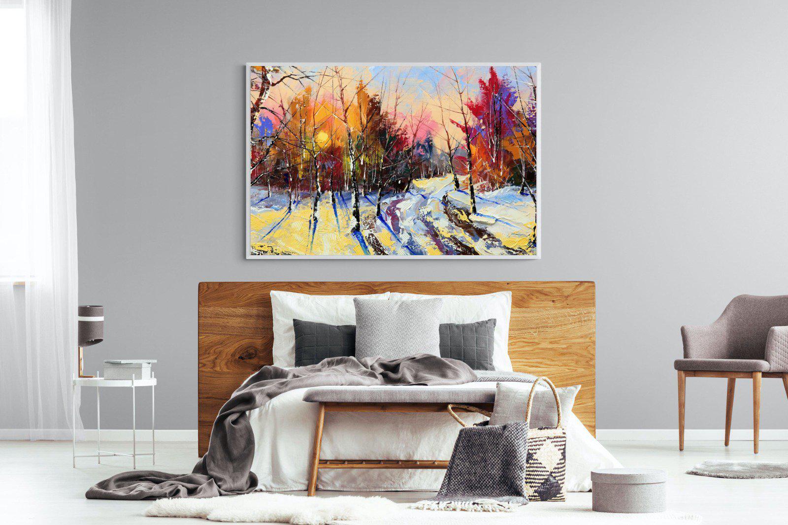 Winter Wood-Wall_Art-150 x 100cm-Mounted Canvas-White-Pixalot