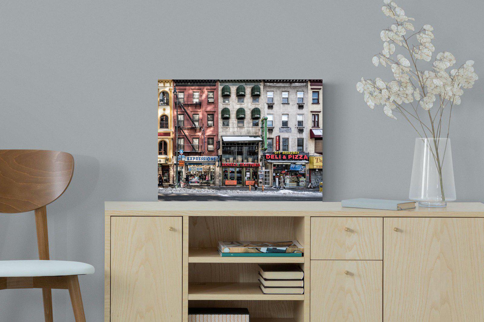 Wintery NYC-Wall_Art-60 x 45cm-Mounted Canvas-No Frame-Pixalot