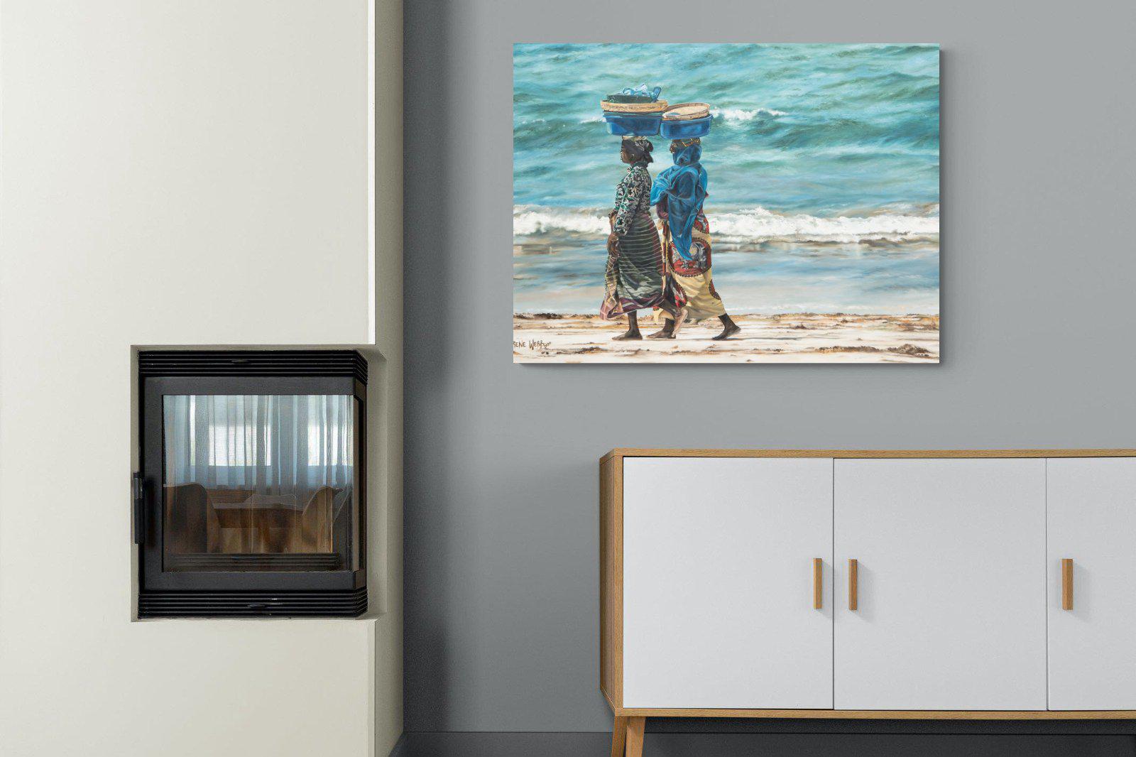 Working Women of Wimbi-Wall_Art-100 x 75cm-Mounted Canvas-No Frame-Pixalot