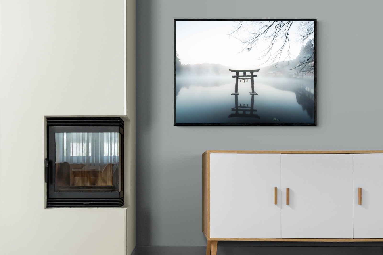 Zen-Wall_Art-100 x 75cm-Mounted Canvas-Black-Pixalot