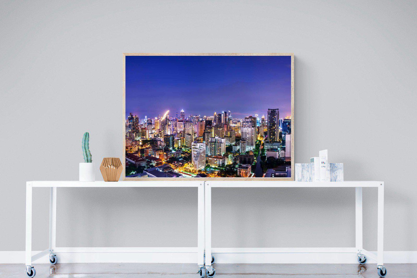 Joburg Lights-Wall_Art-120 x 90cm-Mounted Canvas-Wood-Pixalot