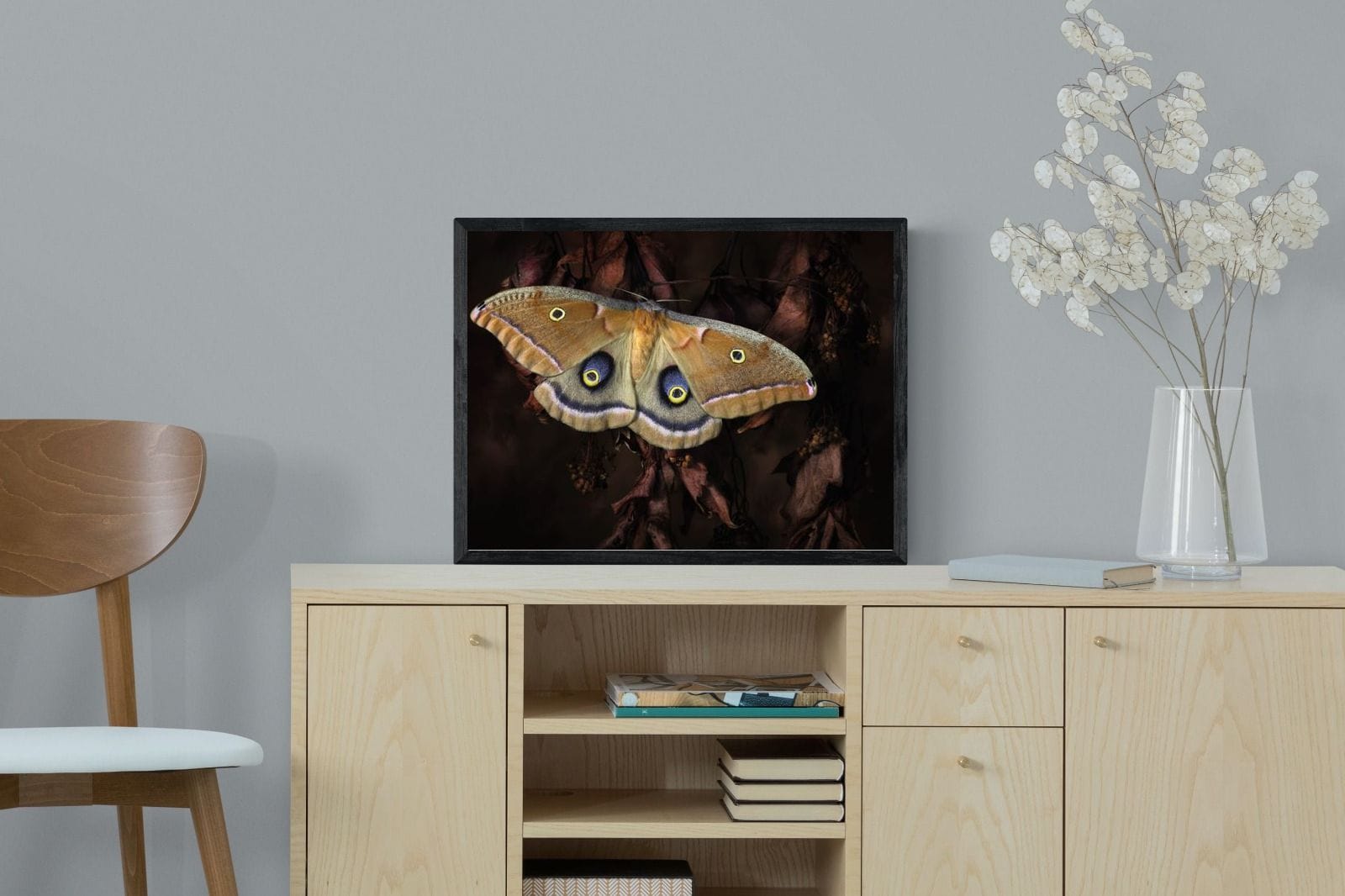 Polyphemus-Wall_Art-60 x 45cm-Mounted Canvas-Black-Pixalot