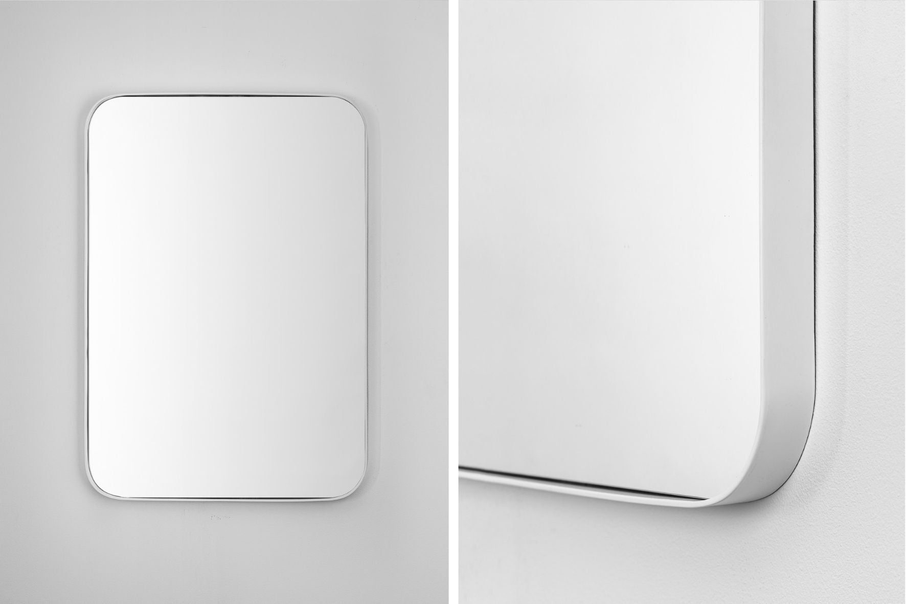 Rounded Mirror (short)-Wall_Art-White-Pixalot