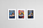 Air Jordan Set-Wall_Art-45 x 60cm (x3)-Framed Print-White-Pixalot