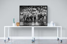 Amboseli Lake-Wall_Art-120 x 90cm-Mounted Canvas-Black-Pixalot
