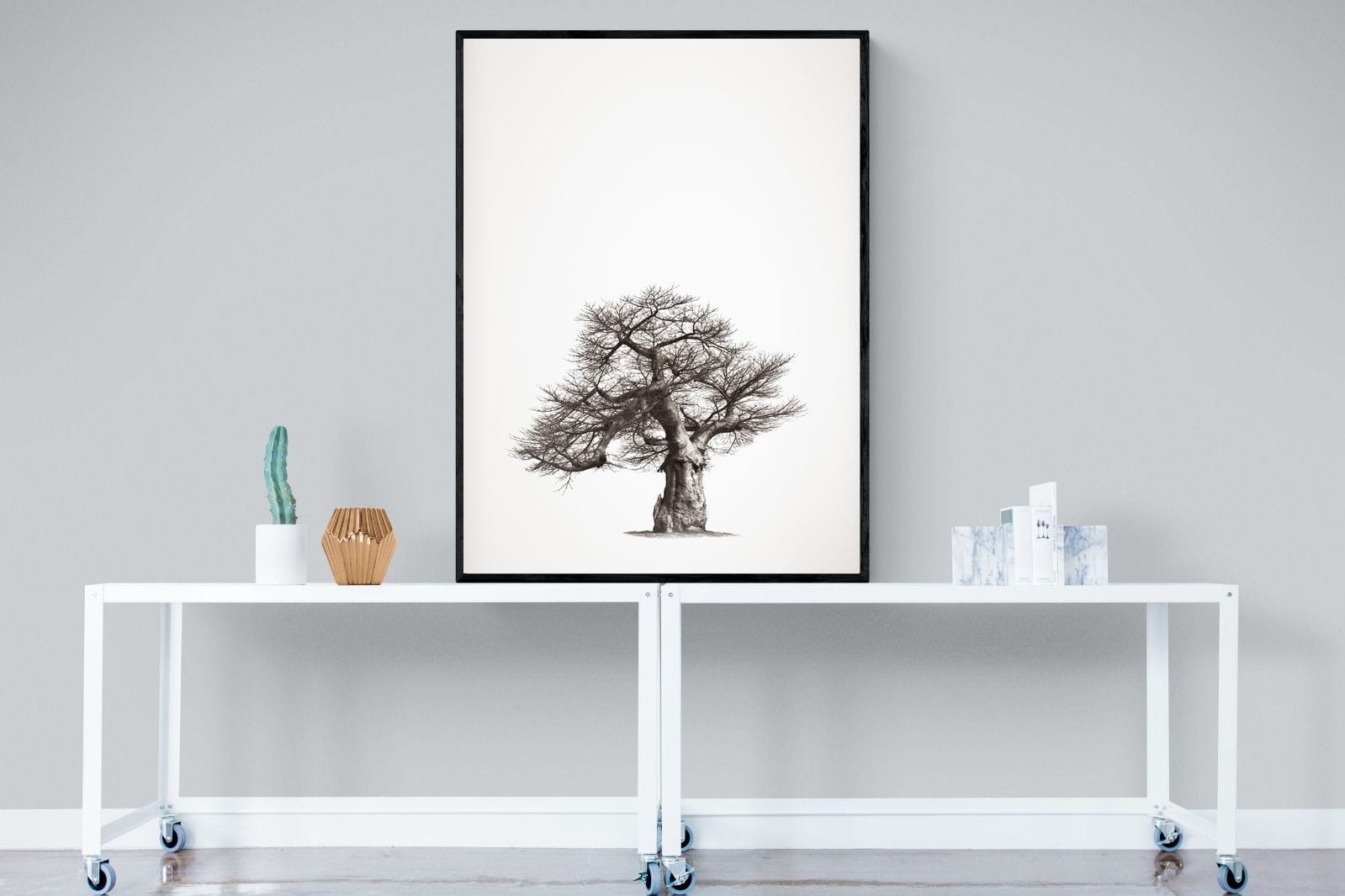 Baobab Legacy #1-Wall_Art-90 x 120cm-Mounted Canvas-Black-Pixalot