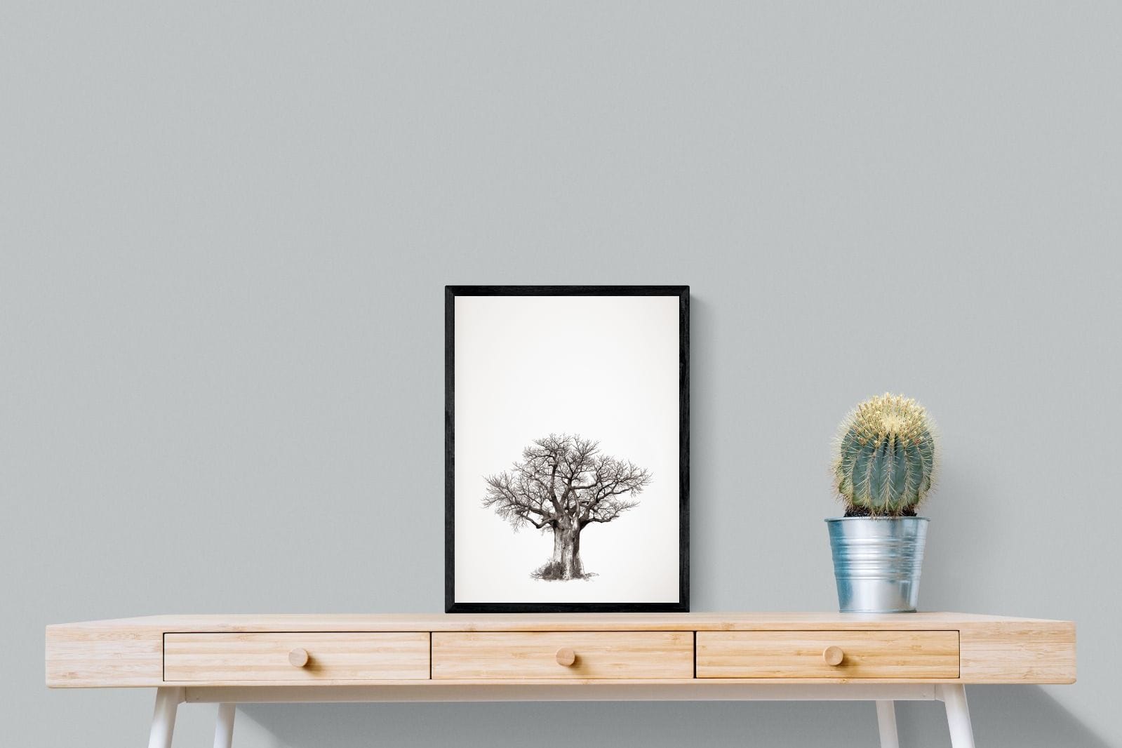 Baobab Legacy #4-Wall_Art-45 x 60cm-Mounted Canvas-Black-Pixalot