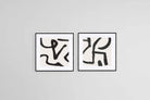 Berf Set-Wall_Art-50 x 50cm (x2)-Framed Print-Black-Pixalot