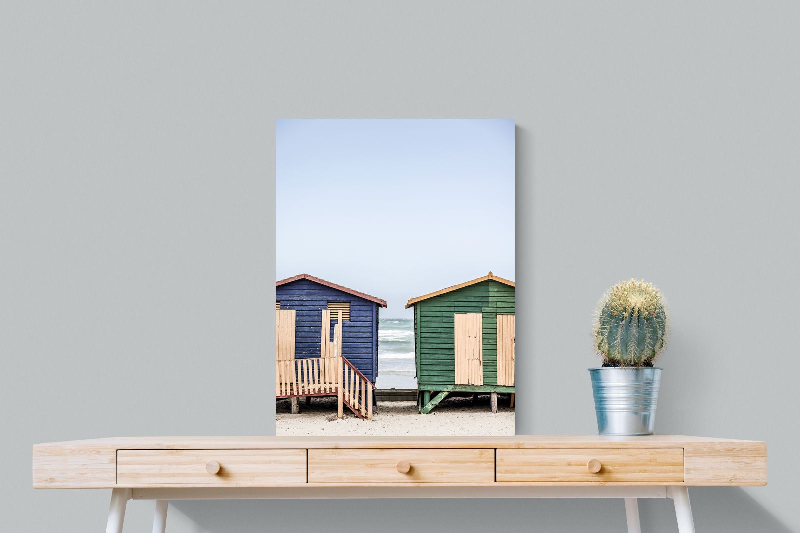 Pixalot Blue & Green Beach Huts