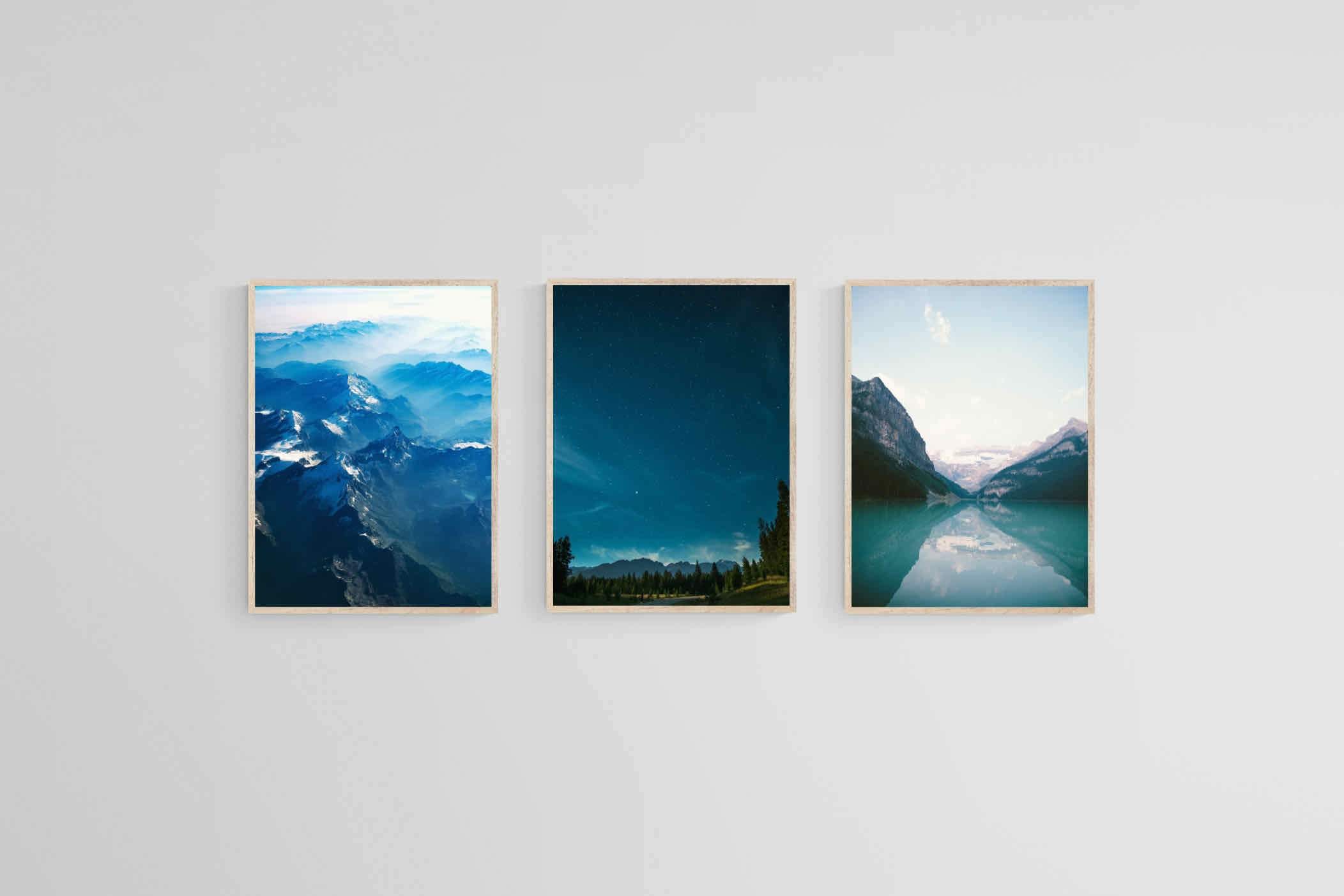 Blue Planet Set-Wall_Art-45 x 60cm (x3)-Mounted Canvas-Wood-Pixalot