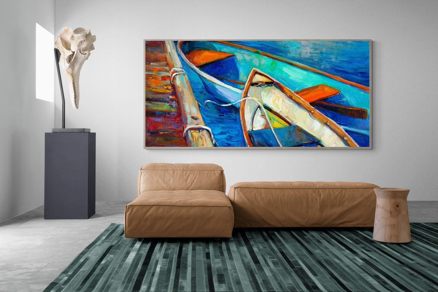 Pixalot Boats on Canvas