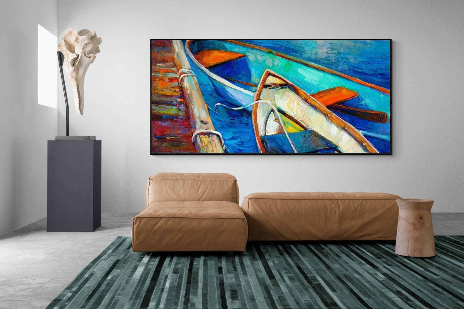 Pixalot Boats on Canvas