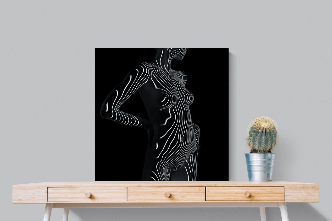 Body Contours-Wall_Art-80 x 80cm-Mounted Canvas-No Frame-Pixalot