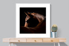 Bronze Mare-Wall_Art-100 x 100cm-Framed Print-White-Pixalot