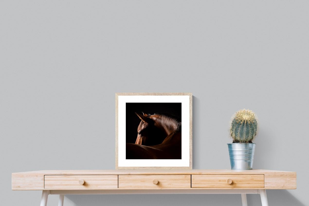 Bronze Mare-Wall_Art-50 x 50cm-Framed Print-Wood-Pixalot