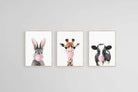 Bubblegum Buddies Set-Wall_Art-45 x 60cm (x3)-Mounted Canvas-Wood-Pixalot