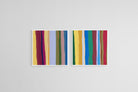 Coloured Stripes Set-Wall_Art-50 x 50cm (x2)-Mounted Canvas-White-Pixalot