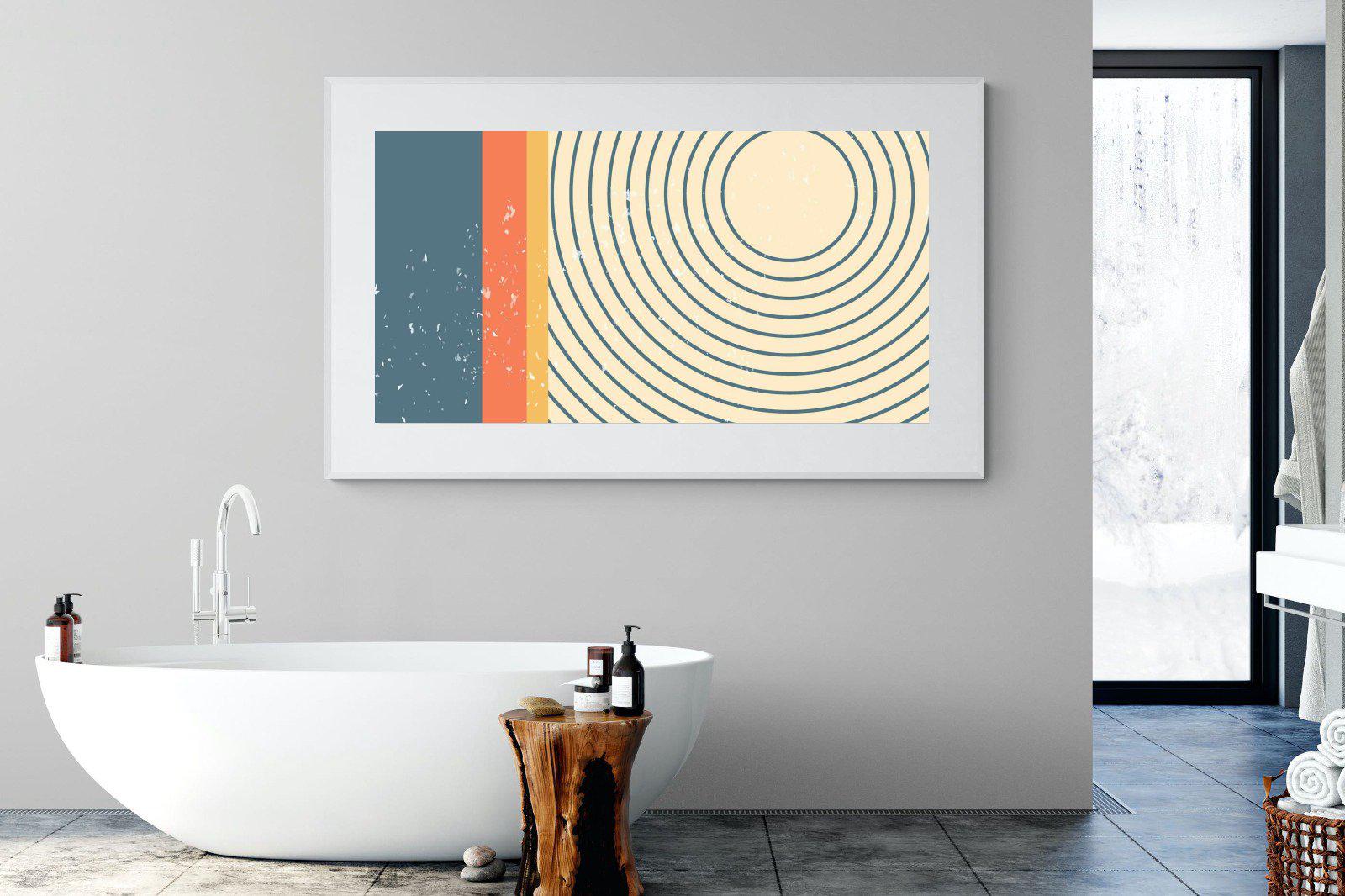 Concentric-Wall_Art-180 x 110cm-Framed Print-White-Pixalot