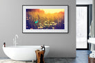Daisy Flutter-Wall_Art-180 x 110cm-Framed Print-Black-Pixalot