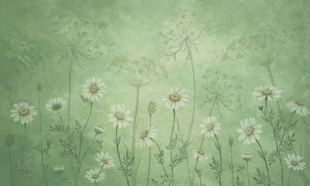 Dazzling Daisies (Green)-Wall_Art-Pixalot