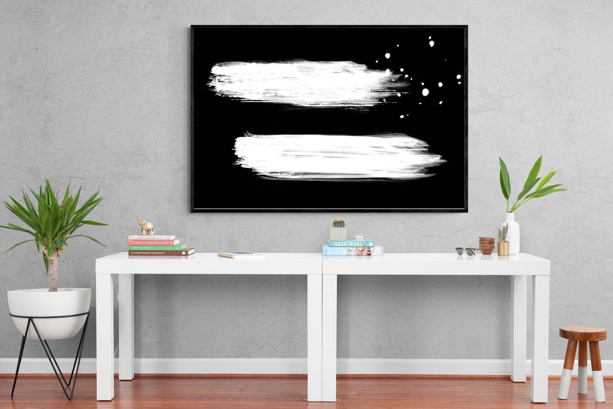 Double-Wall_Art-150 x 100cm-Mounted Canvas-Black-Pixalot