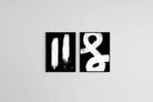Double Trouble-Wall_Art-45 x 60cm (x2)-Mounted Canvas-Black-Pixalot