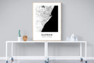 Durban City Map-Wall_Art-90 x 120cm-Mounted Canvas-Wood-Pixalot