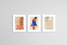 Egon Schiele Set-Wall_Art-45 x 60cm (x3)-Framed Print-White-Pixalot