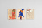 Egon Schiele Set-Wall_Art-45 x 60cm (x3)-Mounted Canvas-No Frame-Pixalot