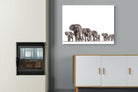 Elephant Convoy (high key)-Wall_Art-100 x 75cm-Mounted Canvas-No Frame-Pixalot