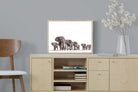 Elephant Convoy (high key)-Wall_Art-60 x 45cm-Mounted Canvas-Wood-Pixalot