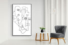 Face to Face-Wall_Art-130 x 220cm-Mounted Canvas-Black-Pixalot