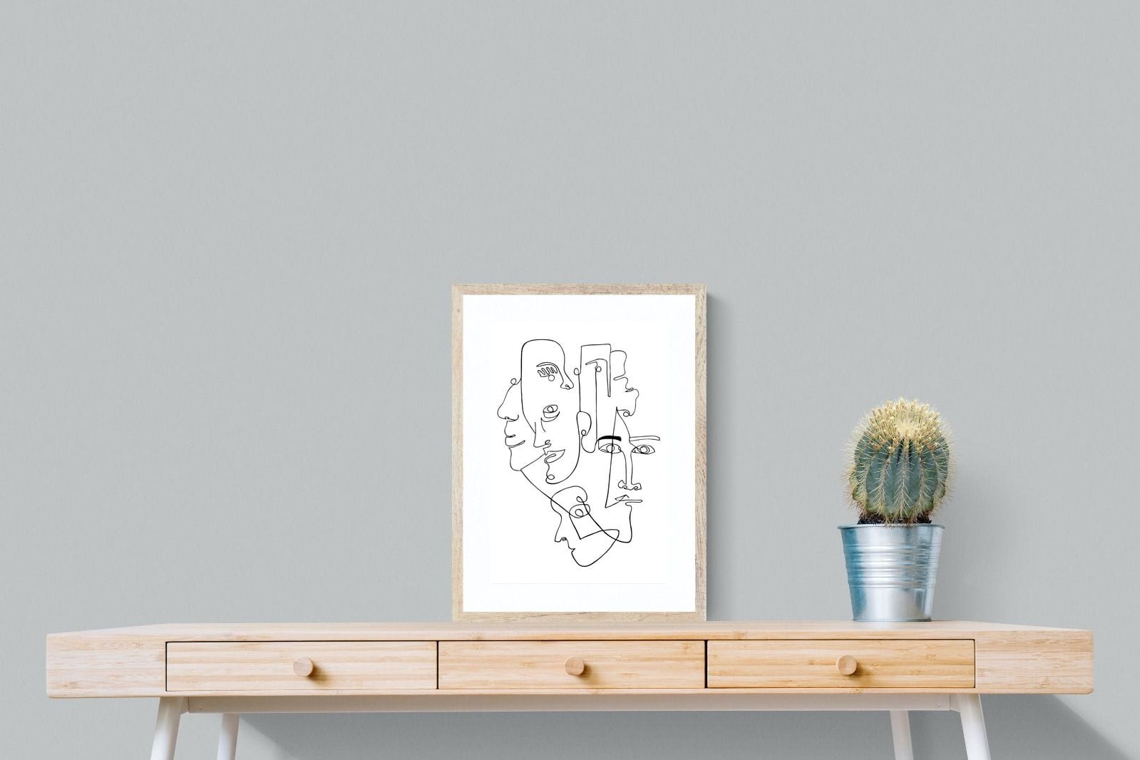 Face to Face-Wall_Art-45 x 60cm-Framed Print-Wood-Pixalot