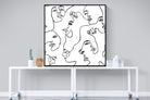 Faces of Fashion-Wall_Art-120 x 120cm-Mounted Canvas-Black-Pixalot