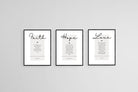 Faith, Hope, Love-Wall_Art-45 x 60cm (x3)-Mounted Canvas-Black-Pixalot