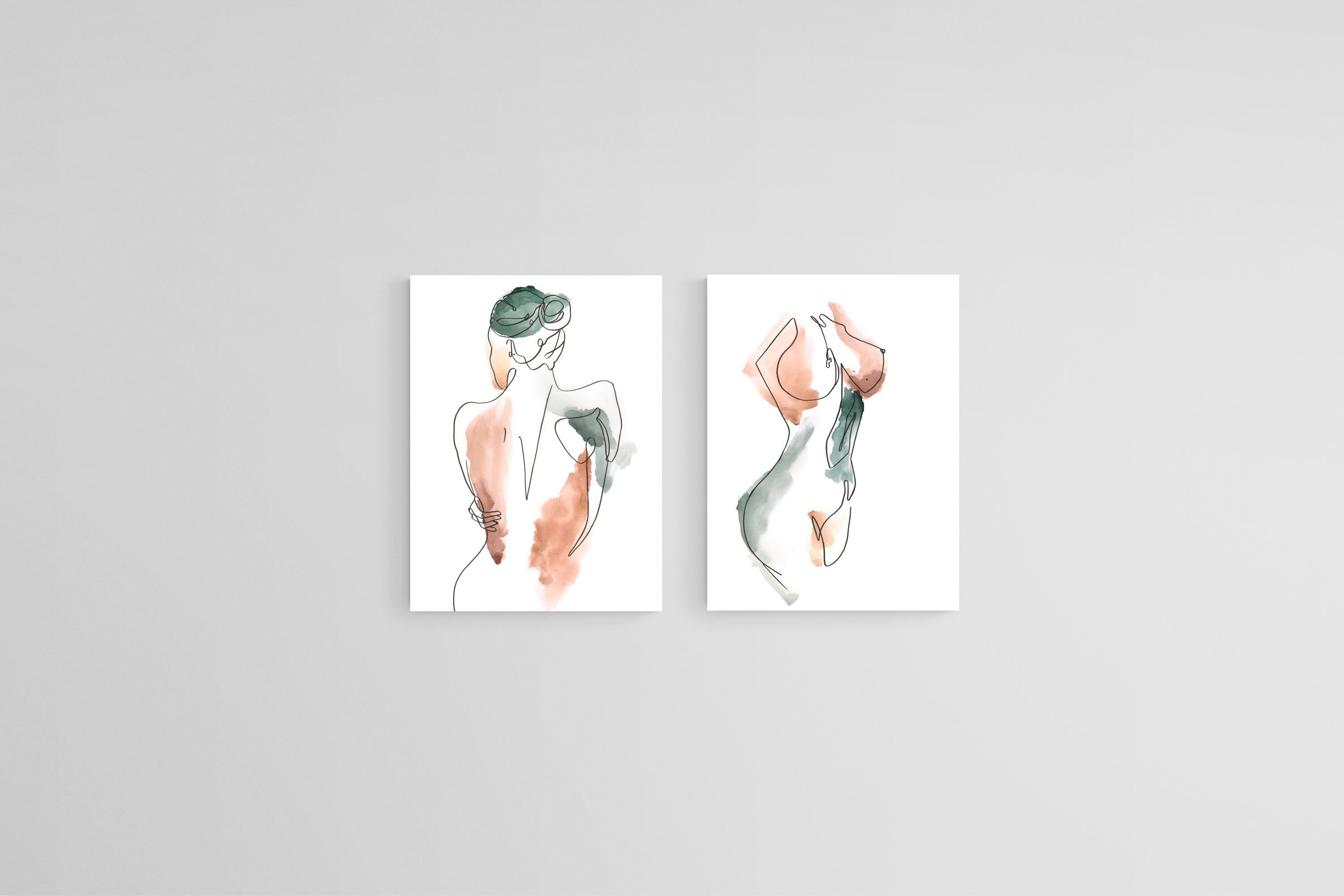Femme Set-Wall_Art-45 x 60cm (x2)-Mounted Canvas-No Frame-Pixalot