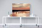Flamingo Sunset-Wall_Art-120 x 90cm-Mounted Canvas-No Frame-Pixalot